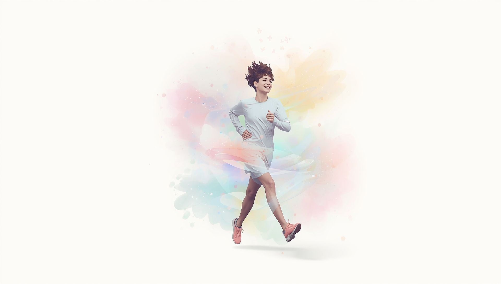 A relaxed and happy person after a long, gentle run.